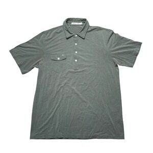 Criquet Polo Shirt Mens XL Sage Green Excellent Pima Cotton Blend Pocket Polo
